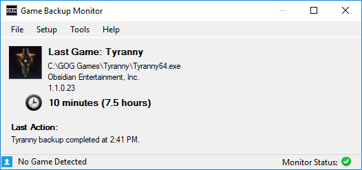 Game Backup Monitor [Home]